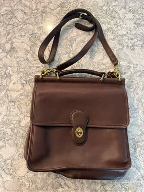 Vintage Coach Willis G4B 9927 Brown Crossbody Shoulder Top Handle Bag Leather